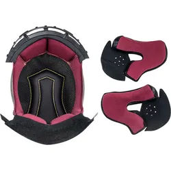 LS2 FF313 Vortex Innenfutter & Wangenpolster, schwarz-rot, Größe S