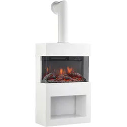 Elektrokamin , Weiß , Metall, Glas , 48.0x117.2x21.7 cm , Fernbedienung, Flammeneffekt separat schaltbar, Überhitzungsschutz, Thermostat, Dimmer , Kleinmöbel