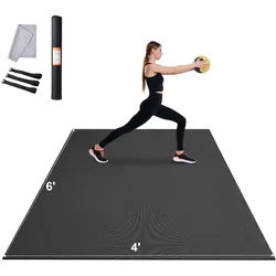 VEVOR Trainingsmatte Rutschfeste Yogamatte Fitnessstudio Pilates 1,8x1,2m