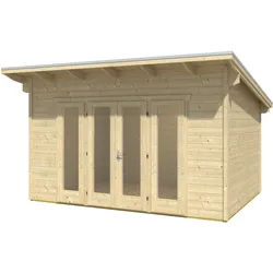Skan Holz 28 mm Gartenhaus Blockbohlenhaus Ostende 2