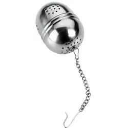 Metaltex Tee-Ei mit Kette, Teesieb aus Inox-Edelstahl inkl. Drehverschluss und Kette, 1 Stück
