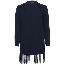VIA APPIA DUE Strickjacke Rustikale Strickjacke aus unifarbenem Stoff mit Unifarbener Stil schwarz 50