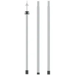 vidaXL Zeltstange Teleskop-Tarpstange 102-260 cm Aluminium, (1-St) silberfarben