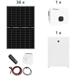 Solaranlage mit Stromspeicher MID 12KTL3-XH 12kW Hybridwechselrichter 3-phasi...