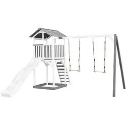 Ambia Garden Spielturm , Grau, Weiß , Holz, Kunststoff , 356.6x241.9x349 cm , EN 71, CE, FSC 100% , Freizeit & Co, Gartenspielzeug, Spieltürme