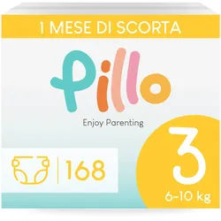 Pillo Windeln Gr√∂ße 3 Midi 6-10 Kg 168 St weiss