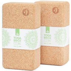 bodhi 2er Set Yogaklotz Kork XL 2 St braun