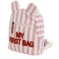Childhome Kinderrucksack , Terracotta, Weiß , Textil , 20x8x24 cm , EN 71 , Freizeit & Co, Koffer & Taschen, Kinderrucksäcke