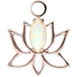 Titan Anhänger für Clicker LOTUSBLÜTE + SYNTHETISCHER OPAL