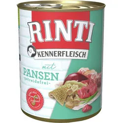 RINTI Kennerfleisch 800g Dose Hundenassfutter 12 x 800 Gramm Pansen