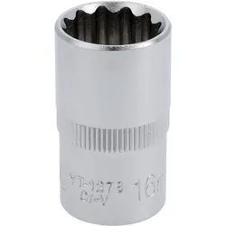 Yato Stecknuss Nasadka 16mm 1/2" 12-kąt. cv krótka, Kurze 16 mm 1/2" Zwölfkant-Stecknuss CRV, Kurze 16 mm 1/2" Zwölfkant-Stecknuss CRV bunt