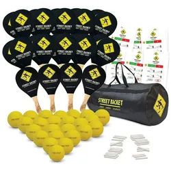 Street Racket Schulsport-Set (24x Schläger, 24x Bälle, 36x Kreide)