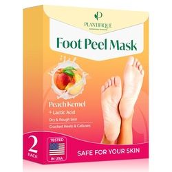 Fußmaske - Hornhaut Socken Fussmaske Pfirsich 2 Paar Hornhautentferner St