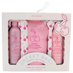 Yes-Studio Koerper ReinigungCherry Baby Happy Bathing Shower Set Body Wash 150 ml + Body Scrub 150 ml + Body Lotion 150 ml 1 Stk.
