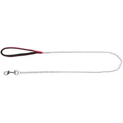 TRIXIE Kettenleine mit Neopren-Handschlaufe, XS–S: 1,10 m / 2,0 mm, rot