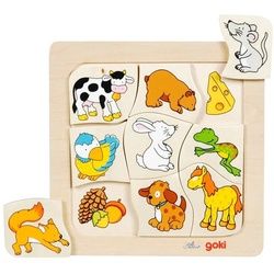 Wooden Jigsaw Puzzle Who Eats What? Holz