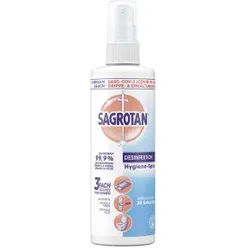 SAGROTAN Desinfektions Hygiene Spray, Desinfektionsspray ideal für Ecken und kleinere Flächen, 250 ml - Pumpsprayflasche