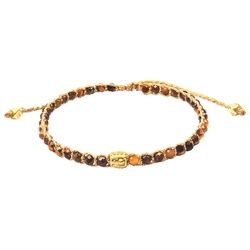 Samapura - Tigerauge Armband | Gold Faden Armbänder & Armreife Damen