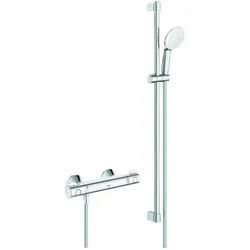 GROHE Thermostat-Brausebatterie Grohtherm 800 mit Brausegarnitur 600mm chrom - chrom