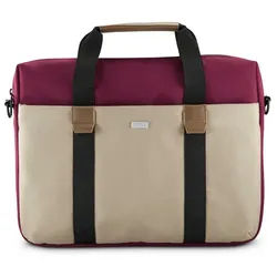 Hama Laptoptasche Nachhaltige Notebooktasche für 34-36 cm (13,3 -14,1 Zoll), Trolleyband, Recyceltes Polyester, Laptopfach, Vordertasche Organizerstruktur rot