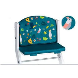 tiSsi Hochstuhleinlage , Blau , Animalprint , Füllung: Polyester , 26x4x40 cm , Oeko-Tex® Standard 100 , Klettverschluss , Babymöbel & Kindermöbel, Babyzimmer, Hochstühle