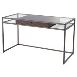 Casa Padrino Schreibtisch Luxus Schreibtisch mit Schublade Bronze 135 x 60 x H. 75,5 cm - Luxus Qualität - Luxus Büromöbel