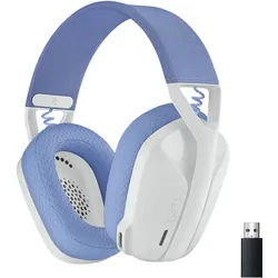 Logitech Gaming G435 LIGHTSPEED kabelloses Gaming Headset - weiß, leichte Over-Ear-Kopfhörer, Integrierte Mikrofone, 18h Akku, K