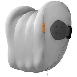 Car Headrest Mounted Pillow Comfort Ride (Grey)