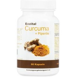 EXVital® Curcuma Kapseln + Piperin - Curcumin hochdosiert 72 g