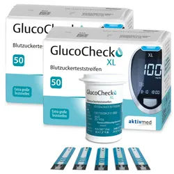 GlucoCheck XL Teststreifen [100 Stück] zur Blutzuckerkontrolle bei Diabetes 100 St