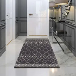 Teppich CARPET CITY "April 2312", grau, B:80cm H:10mm L:150cm, Polyester, Teppiche, Läufer, weich durch Microfaser, Boho Ethno Look, Wohnzimmer