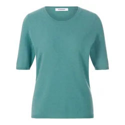 Pull col rond en laine vierge et cachemire Peter Hahn vert