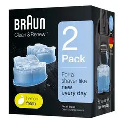 Braun CCR2, Reinigungskartusche, Blau, Braun, Braun Clean&Charge, Box, 2 Stück(e