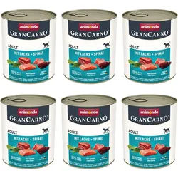 ANIMONDA GranCarno Adult Dog Geschmack: Lachs + Spinat 6x800g