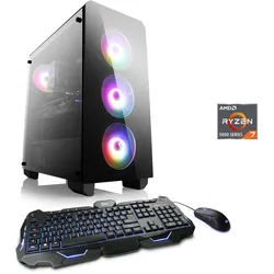 CSL Gaming-PC "Theseus V24617", schwarz, Microsoft Windows 11 Home (64 Bit), 16 GB RAM 500 GB SSD, Desktop-PCs