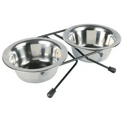 TRIXIE Ständer und 2 Schalen 2 x 1,8l