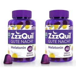 WICK ZzzQuil GUTE NACHT Melatonin Waldfruchtgeschmack Doppelpack 2X60 St