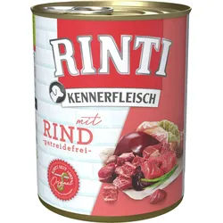 RINTI Kennerfleisch 800g Dose Hundenassfutter Sparpaket 24 x 800 Gramm Rind