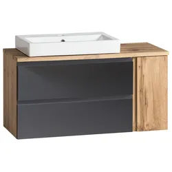 Waschtischkombi Varese ca. 105x65,5x47 cm Grau/Eiche