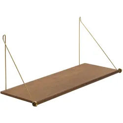 We Do Wood - Loop Shelf, Eiche geräuchert / Messing