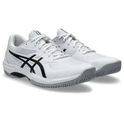 Tennisschuh ASICS "GAME FF", Herren, Gr. 44, weiß, schwarz, Textil, Schuhe, Multicourt-Schuh, Allcourt-Schuh