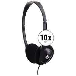 Pronomic KH-10BK Kopfhörer 10x Set