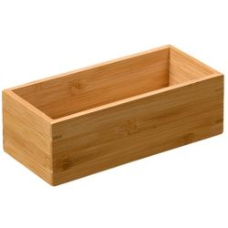 Kesper Aufbewahrungsbox Bambus, stapelbar, Praktische Utensilienbox mit zwei Tragegiffen, 1 Aufbewahrungsbox, Maße (B x L x H): 11 x 24 x 8 cm