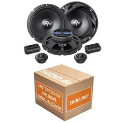 SOUND.de Lautsprecher Einbauset ATX-6.2C für Audi A4 B6 7 Seat Exeo Auto-Lautsprecher (cm) schwarz