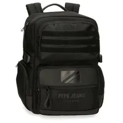 Pepe Jeans Unisex. 7062741 Computer-Rucksack Bromley 24 schwarz (OSFA), Lässig, Polyester