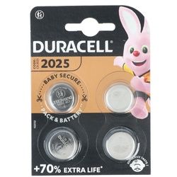 Duracell Batterie Lithium, Knopfzelle, CR2025, 3V Electronics, Retail Blister (4-Pack)