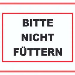 HB-Druck Bitte nicht füttern, Füttern verboten Schild A6 (105x148mm)