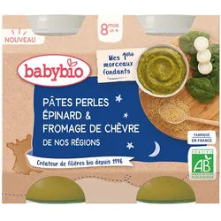 Babybio Pastes Perles Epinard & Fromage DE Chèvre DE NOS Régions ab 8 Monate