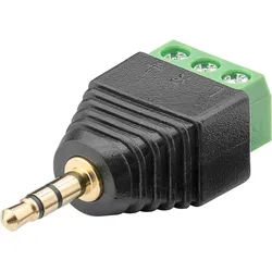 Goobay Terminal Block 3-pin > Klinke 3,5 mm Stecker (3-Pin, stereo) - Schraubbefestigung