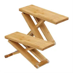 Relaxdays 2-Tlg.toilettenhocker , Hellbraun , Holz, Kunststoff , 12x23x31 cm , Badezimmer, WC Ausstattung, WC Sitze